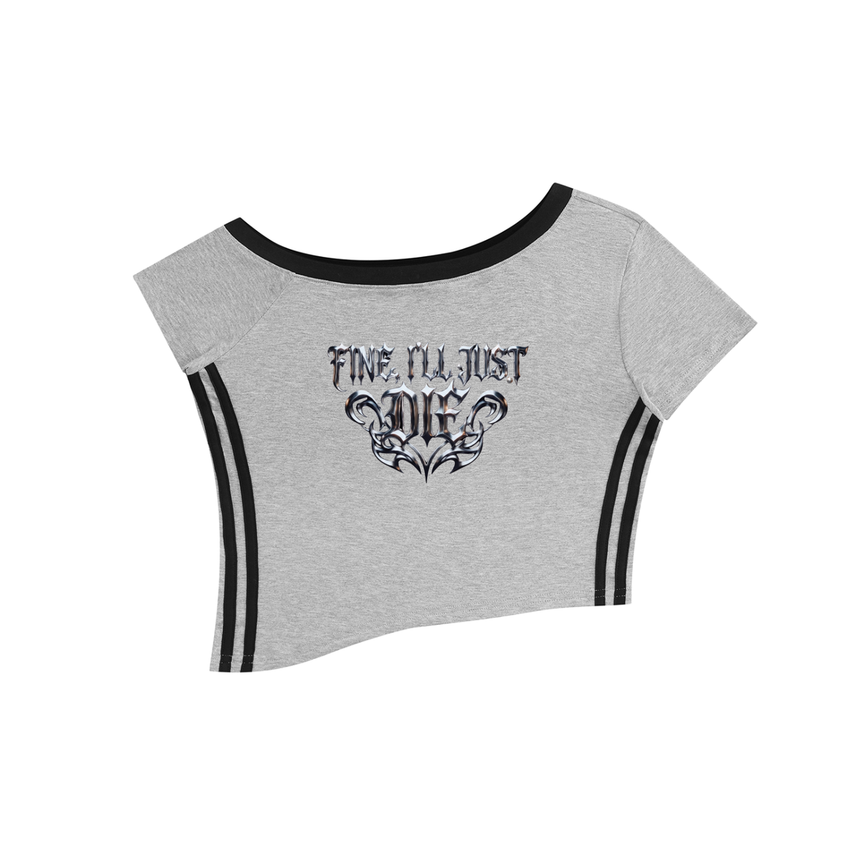 Women's Color Block Off-the-Shoulder T-Shirt