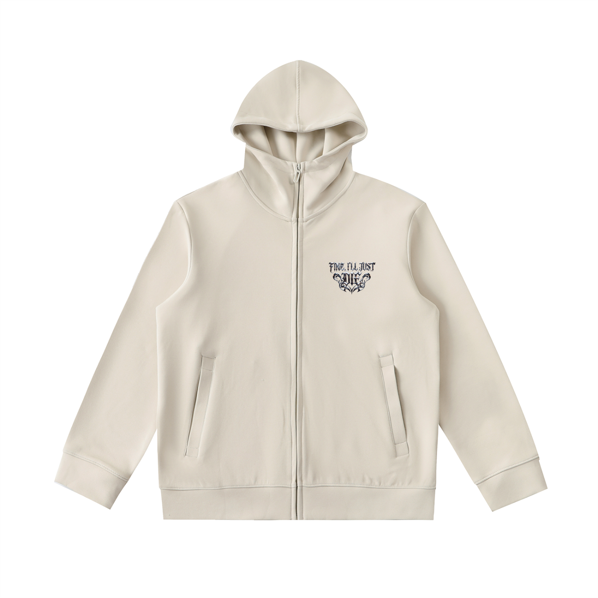 Essential Heavyweight High Neck  Zip-Up Hoodie
