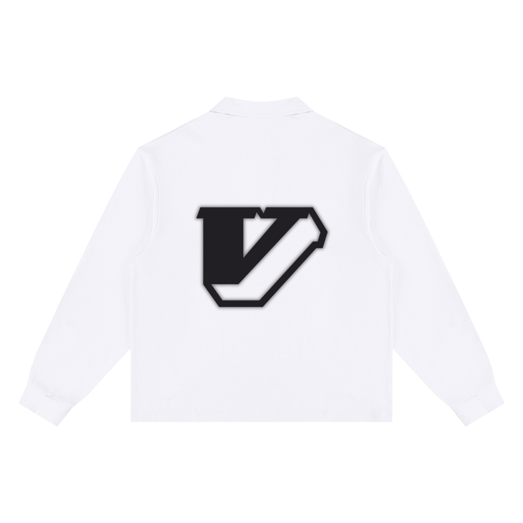 Unisex Loose Long Sleeve Polo Shirt