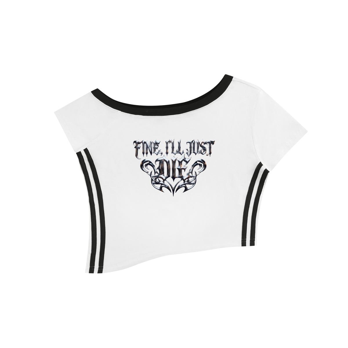 Women's Color Block Off-the-Shoulder T-Shirt