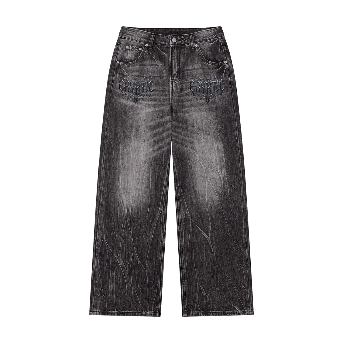 Men’s Vintage Wash Wide Leg Jeans