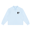 Unisex Loose Long Sleeve Polo Shirt