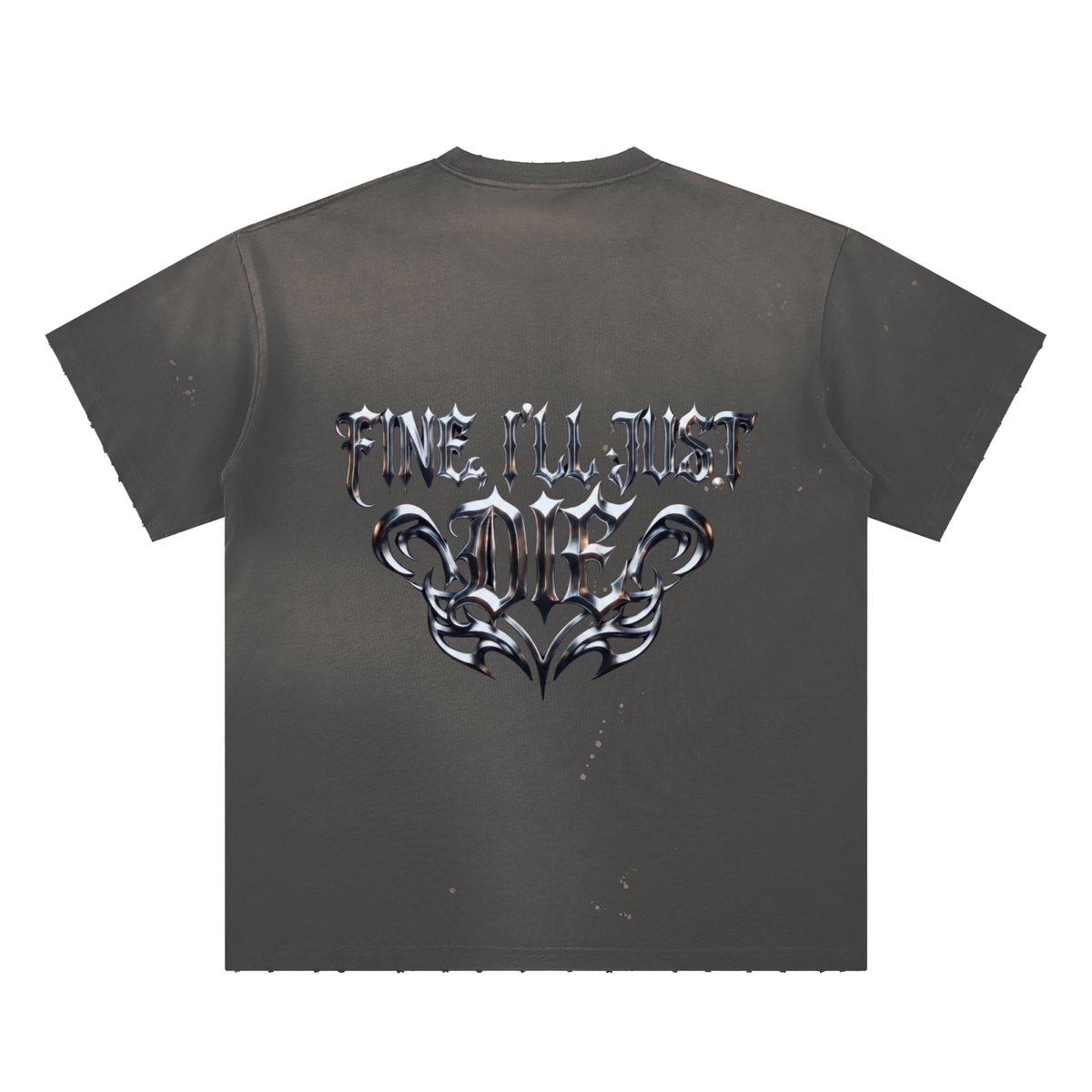 Hand-Frayed Sunfade Paint Splatter T-Shirt