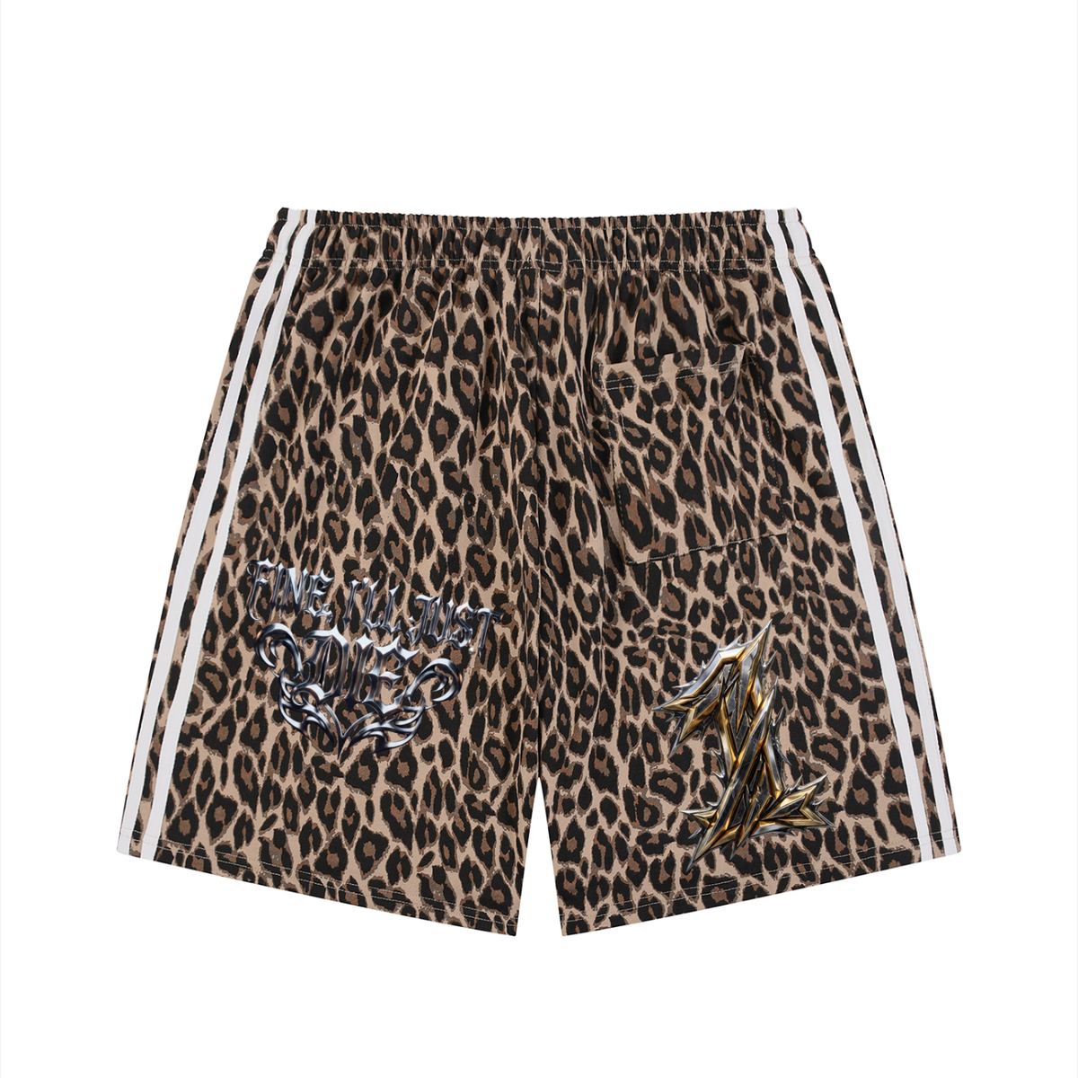 Unisex Heavyweight Leopard Drawstring Shorts