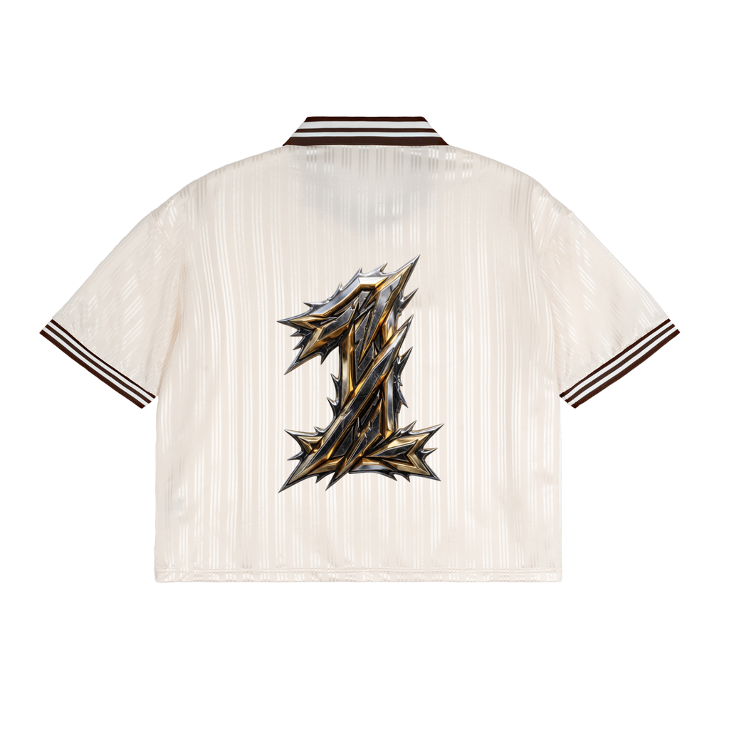 Contrast Stripes Polo Collar T-Shirt