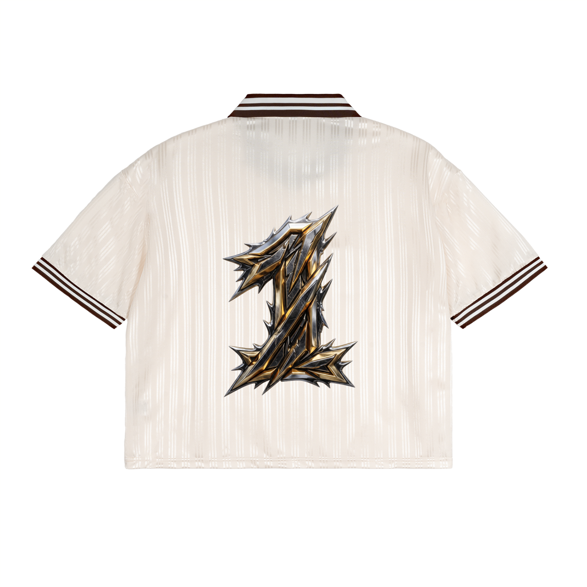 Contrast Stripes Polo Collar T-Shirt