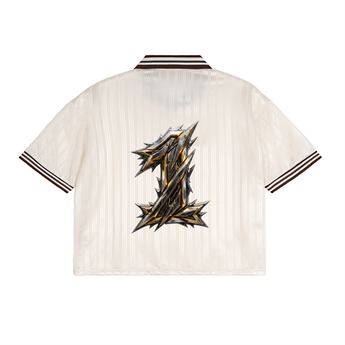Contrast Stripes Polo Collar T-Shirt