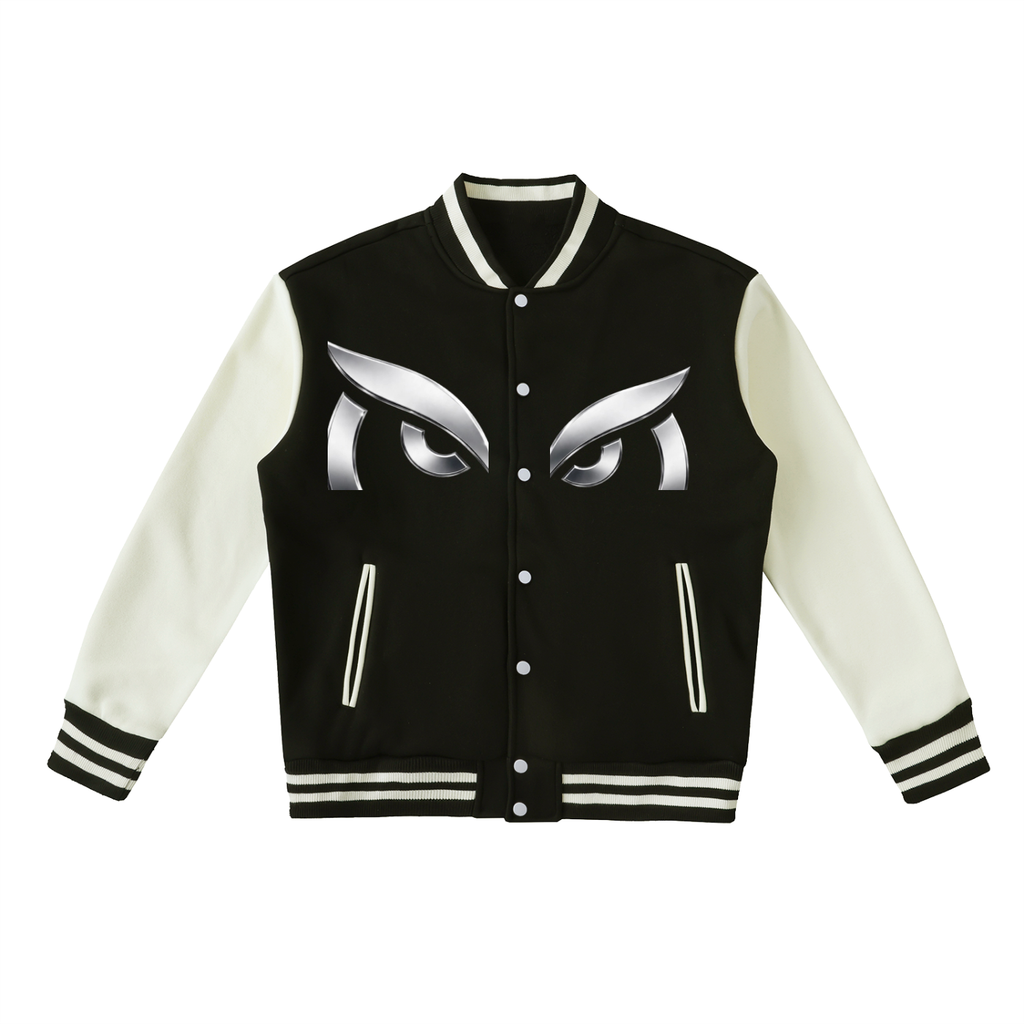 Two-Tone Fleeced Varsity Jacket