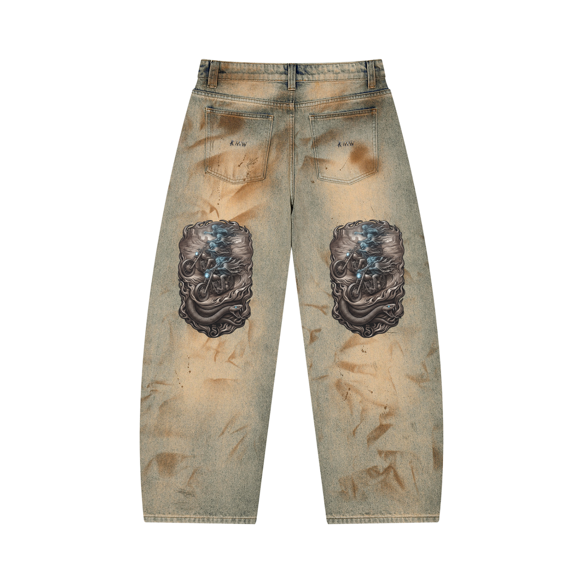Men’s Vintage Wash Barrel Leg Jeans