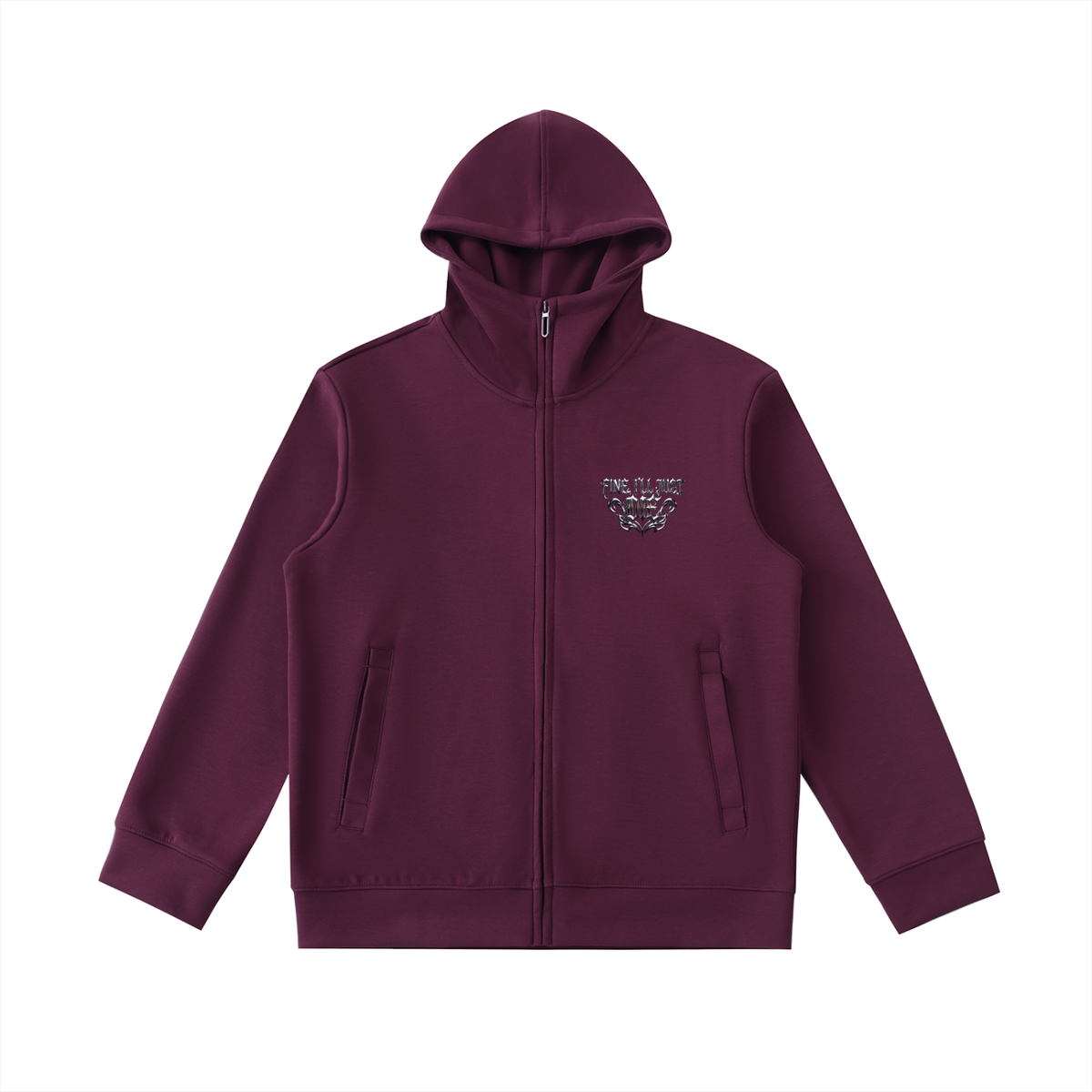 Essential Heavyweight High Neck  Zip-Up Hoodie