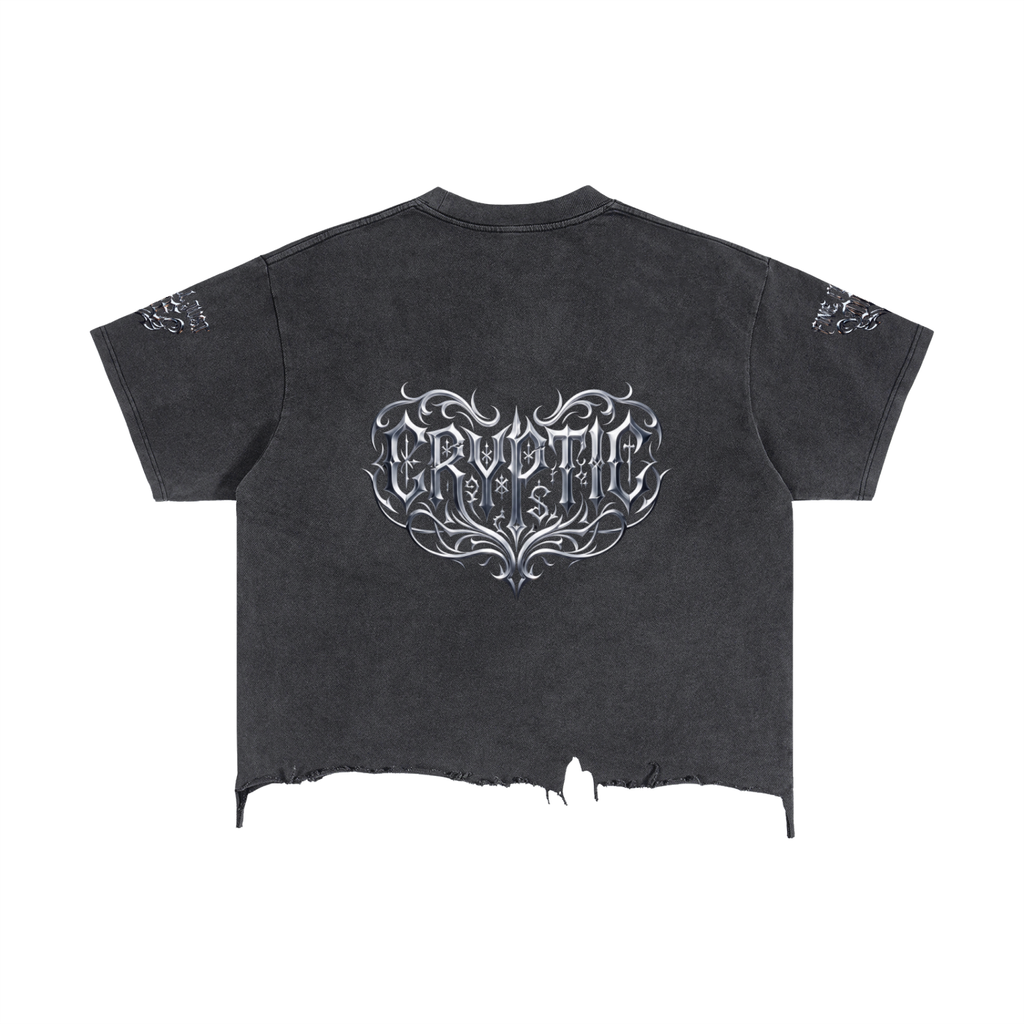 Vintage Wash Boxy Distressed Hem T-Shirt