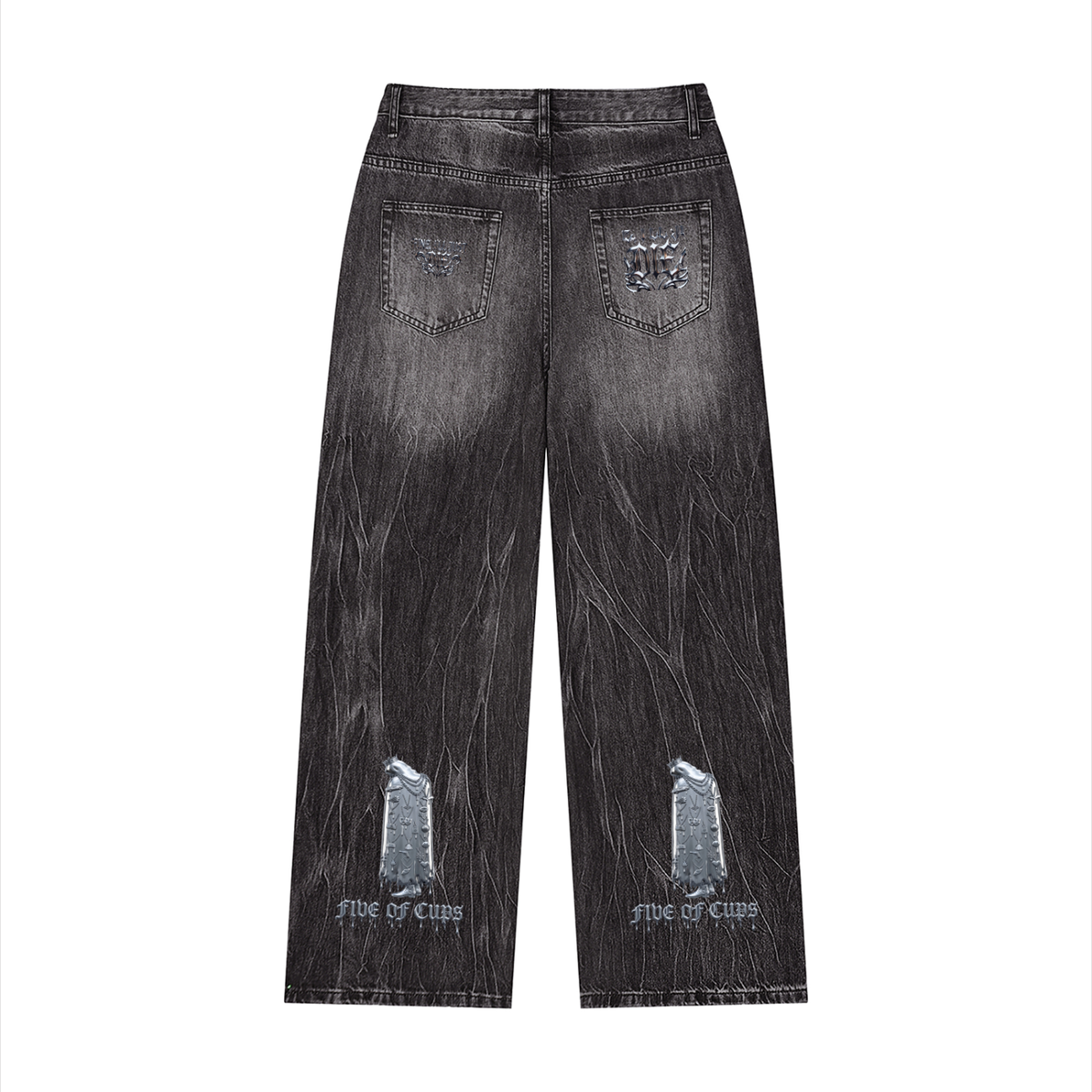 Men’s Vintage Wash Wide Leg Jeans