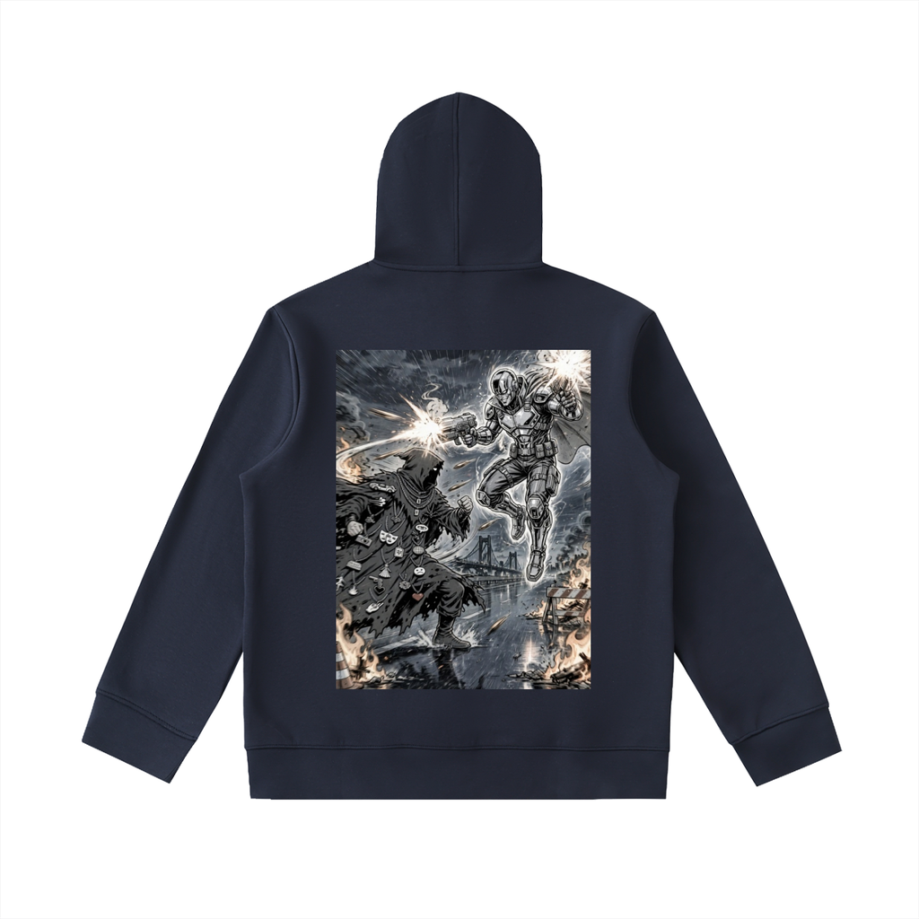 Essential Heavyweight High Neck  Zip-Up Hoodie