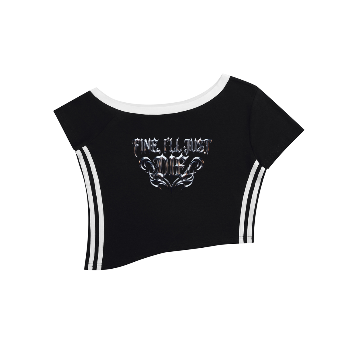 Women's Color Block Off-the-Shoulder T-Shirt