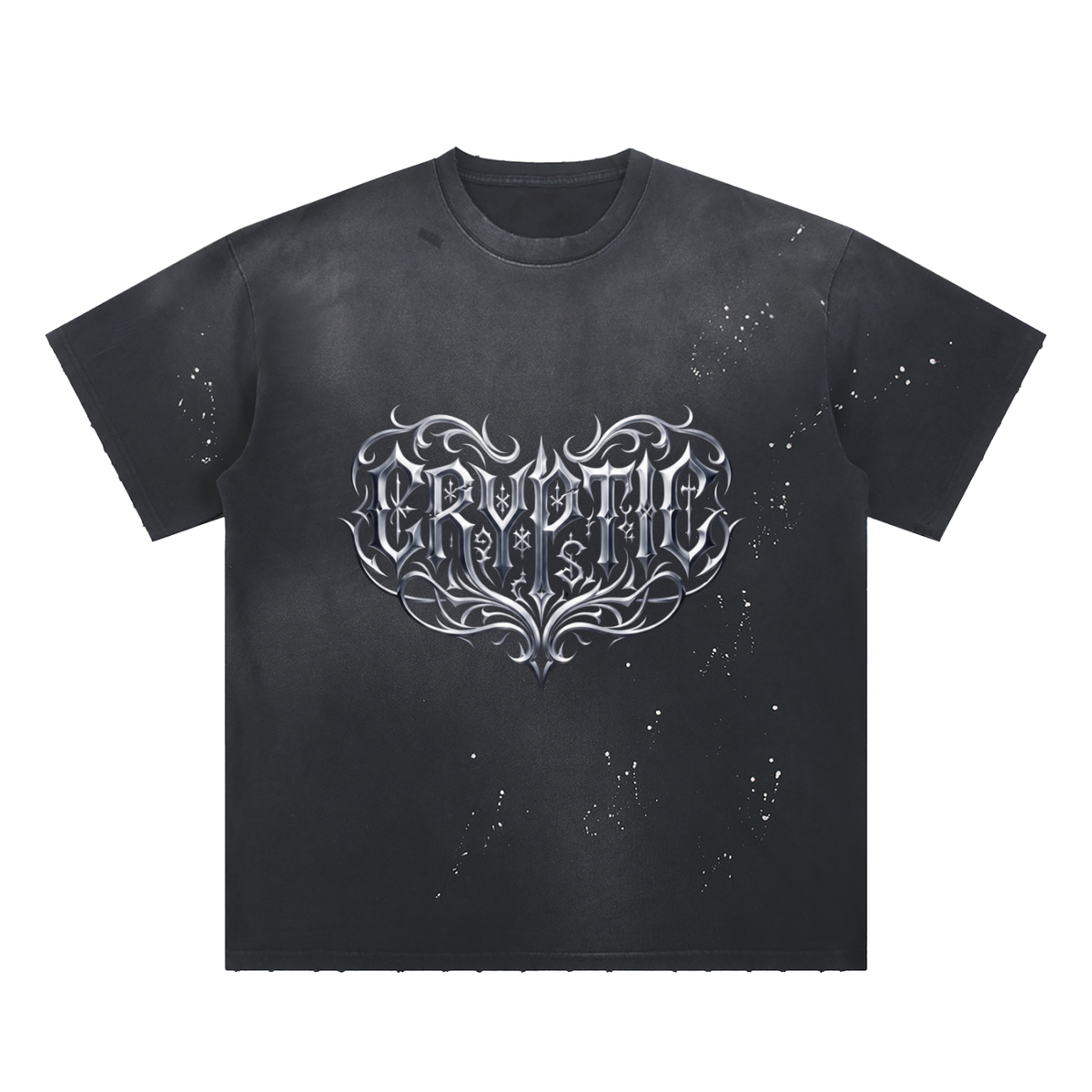 Hand-Frayed Sunfade Paint Splatter T-Shirt