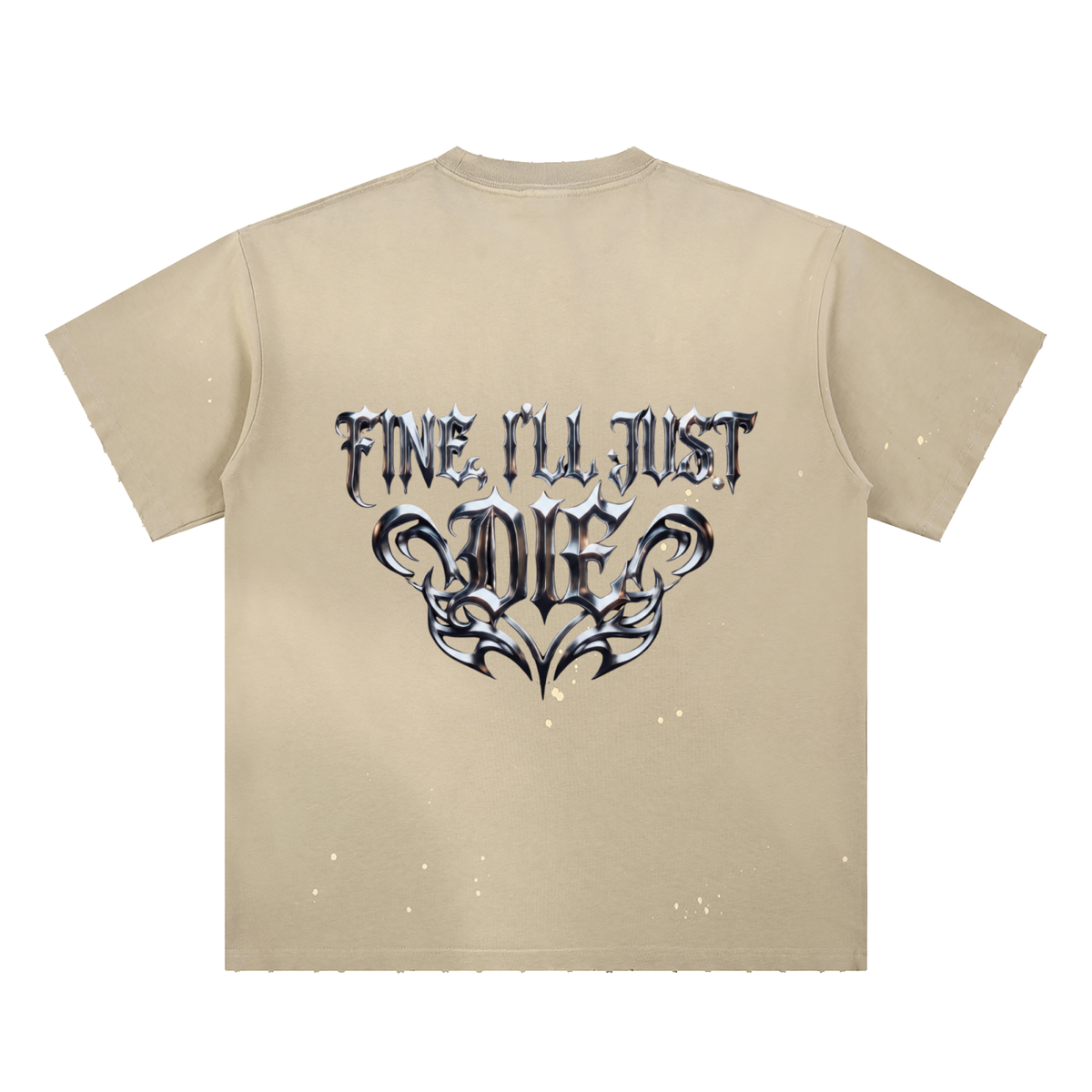 Hand-Frayed Sunfade Paint Splatter T-Shirt