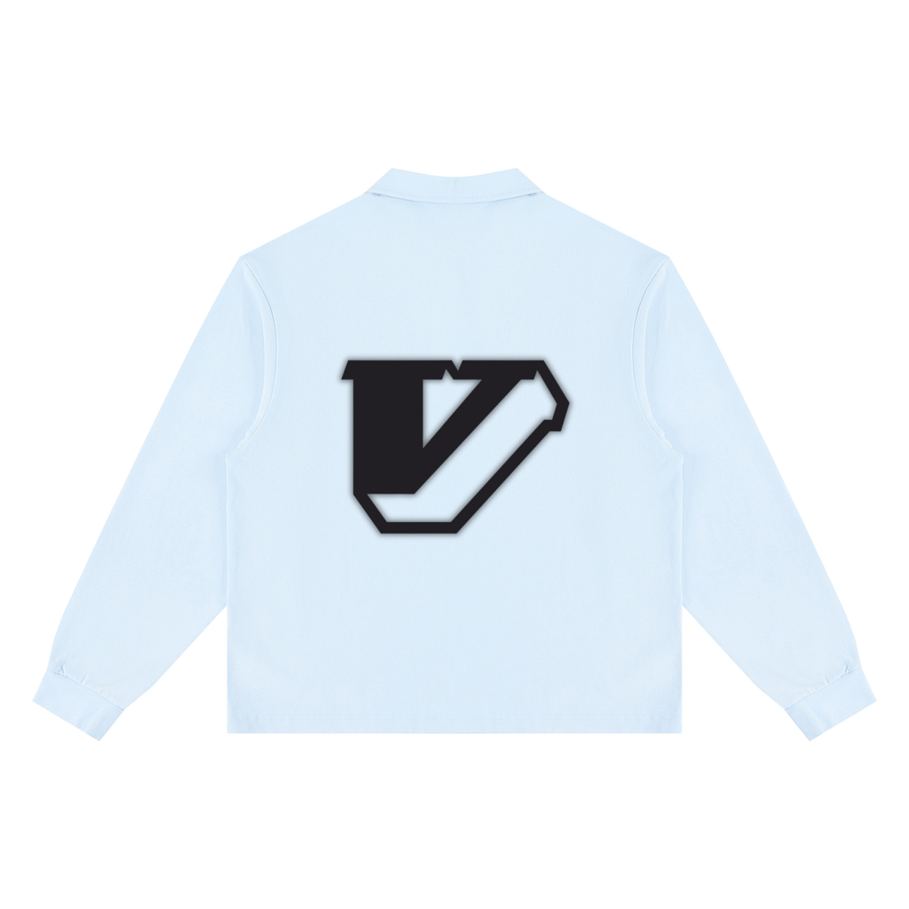 Unisex Loose Long Sleeve Polo Shirt