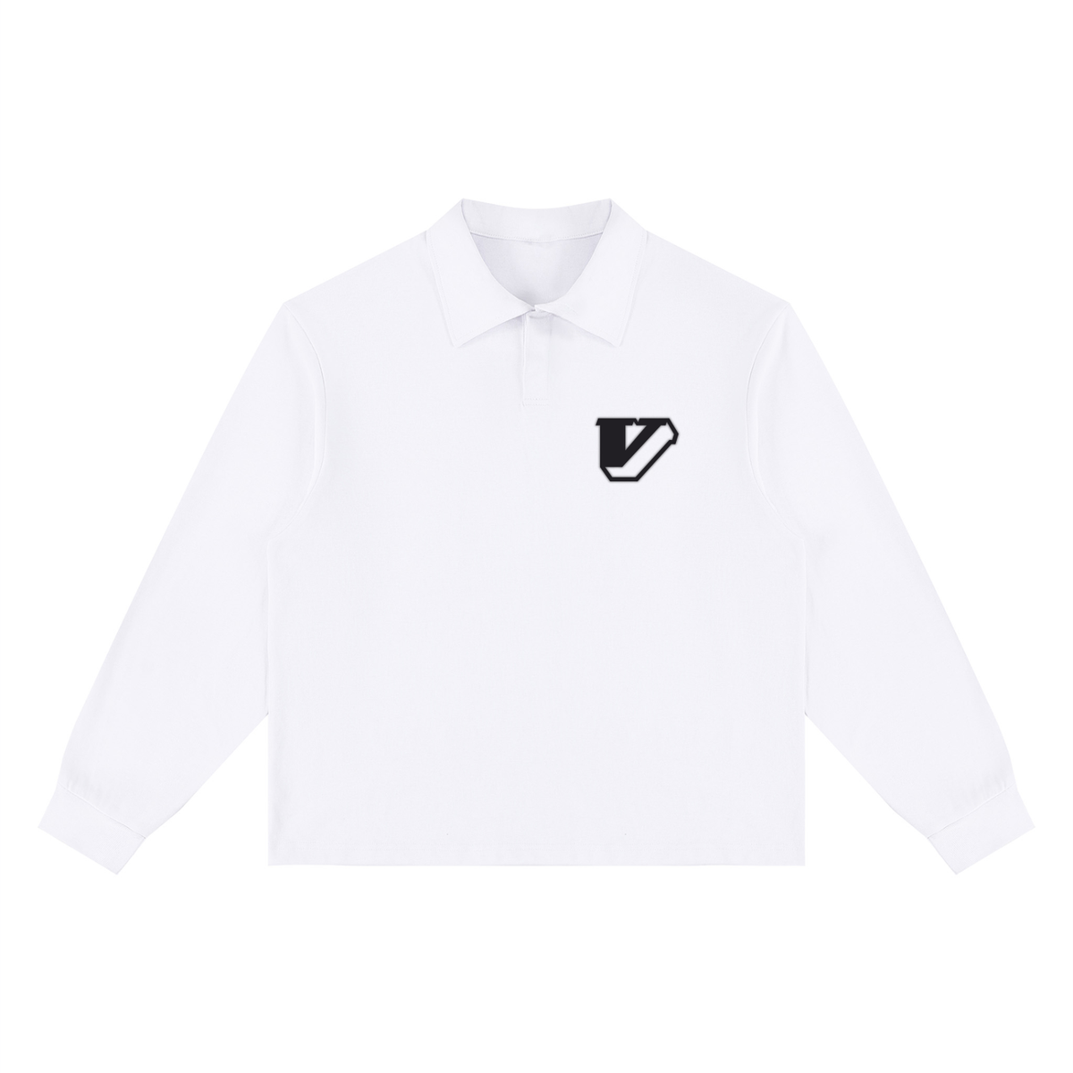 Unisex Loose Long Sleeve Polo Shirt