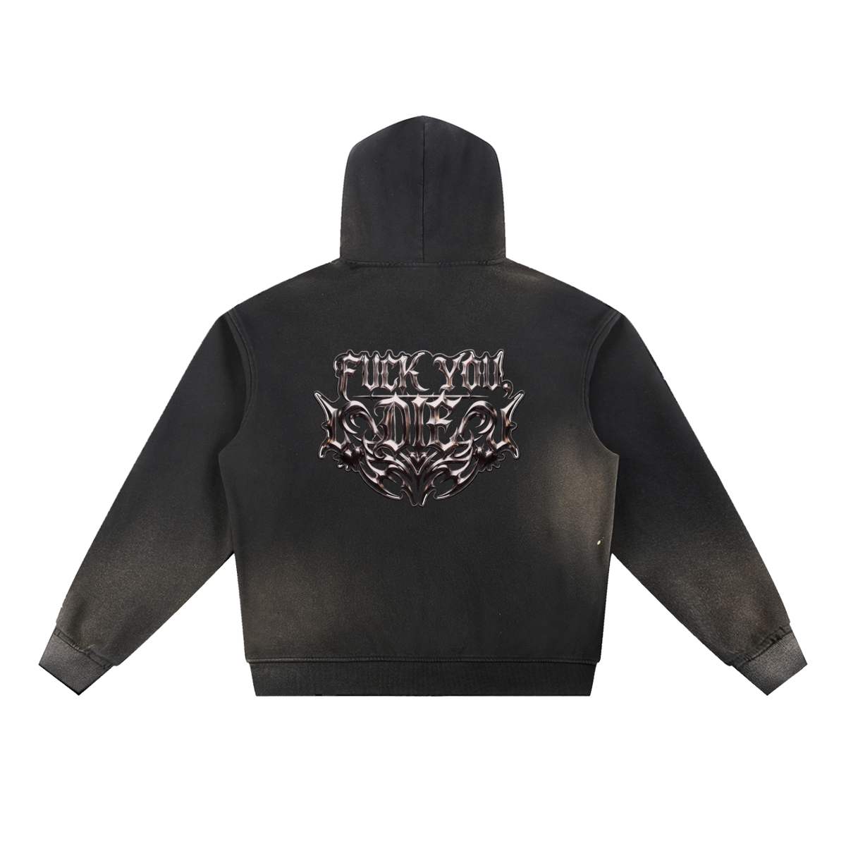 Sun Fade Frayed Fleece Hoodie
