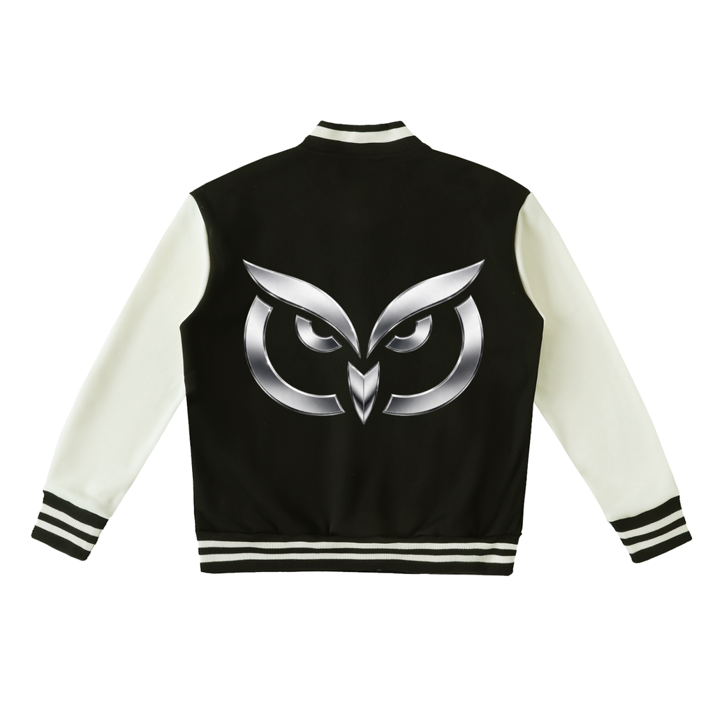 Two-Tone Fleeced Varsity Jacket