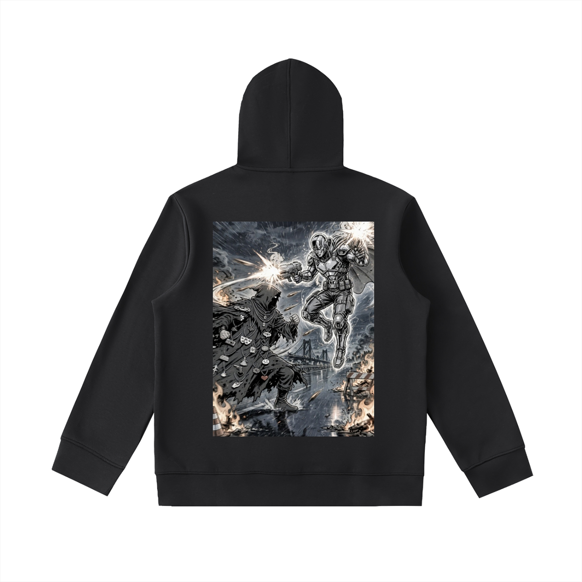 Essential Heavyweight High Neck  Zip-Up Hoodie