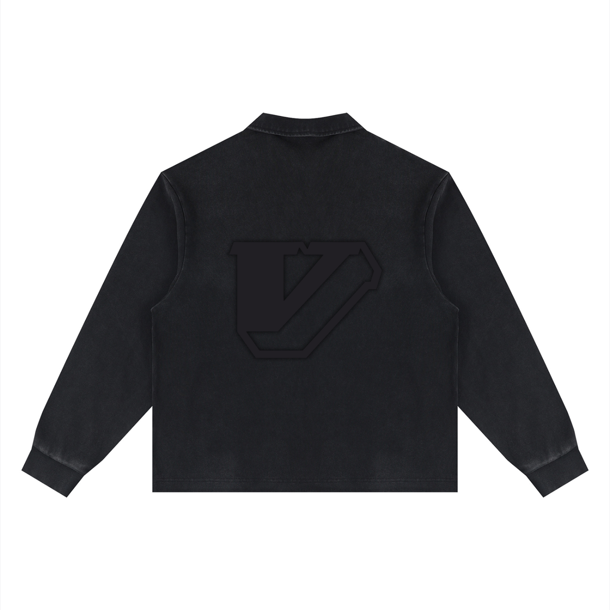 Unisex Loose Long Sleeve Polo Shirt