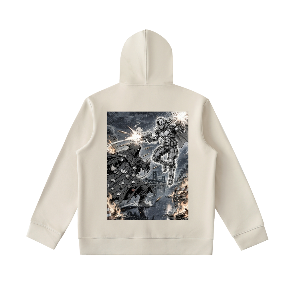 Essential Heavyweight High Neck  Zip-Up Hoodie